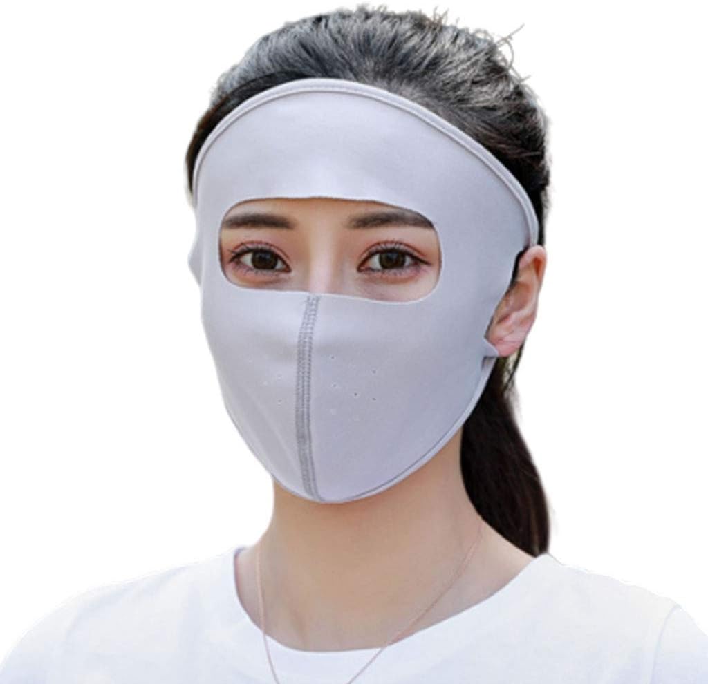 GUANGSHAN Summer Ice Silk Full Face Mouth-Muffles Sunscreen Protection Washable Earloop Breathable Respirator