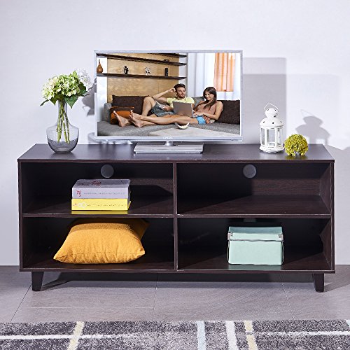 image for DlandHome TV Stand WF-TVG001BW, 4-Cube, 58