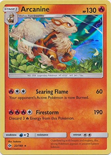 Arcanine - 22/149 - Holo Rare - Pokemon Sun & Moon