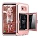 WeLoveCase Galaxy S8 Plus Wallet Case, Galaxy S8 Plus Case Card Holder Wallet Cover with Stand & Mirror 3 in 1 Hybrid Shockproof Heavy Duty Full Protective Case for Samsung Galaxy S8 Plus - Rose Gold