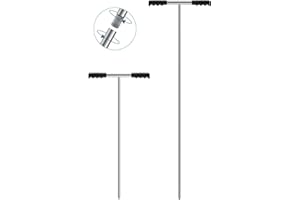 ACTOMALL Stainless Steel Soil Probe Rod,32-48 Inch Adjustable Ground Probe Rod with T-Handle for Locating Septic Tanks,Underground Pipes, Gopher Runs or Treasure Hunting