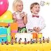 LTCtoy 12 pcs Dino Figures | Baby Dinosaur Decoration with Tray | Realistic Dinosaur for Party, Display and Collection | Gift Box Including T-rex, Triceratops, Velociraptor, etc