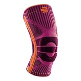 Bauerfeind Sports Knee Support - Breathable Compression Knee Brace for Athletes - Medical Grade Compression - Lightweight, Moisture Wicking, Breathable and Washable Knit Fabric (Pink, Medium)