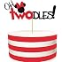 Mouse Birthday Cake Topper - Glitter 'Twodles' Decor For Boy's 2nd Birthday Party | Cake & Photo Prop - View #4