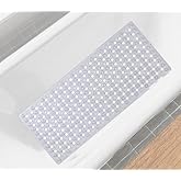 Mantto Shower Bathtub Mat Non Slip Bath Mat for Tub Non Slip Bath Mats for Bathroom Bath Tub Mats Shower Floor Mat With Suction Cups 34.5 x 15.5(Clear)