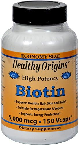 2Pack! Healthy Origins Biotin - 5000 mcg - 150 Vcaps