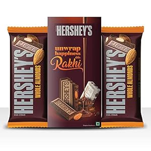 HERSHEY’S Bar – Rakhi Gift  (Almond Bar 100 gm Pack of 2 + Rakhi )