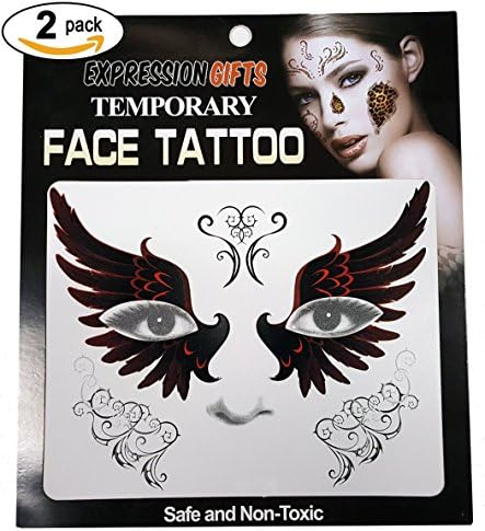 Expression Gifts Angel Wings - 2 Pack Face Tattoos