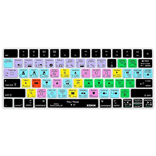 XSKN Final Cut Pro X Shortcut Keyboard Cover Skin FCPX Hotkeys Silicone Keyboard Cover for Magic Keyboard MLA22LL/A (US Version)