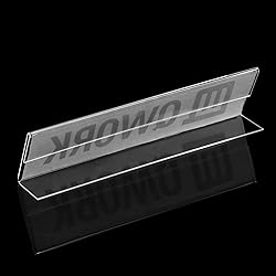 QWORK Acrylic Name Plates for Desks, 12 Pack 2x8