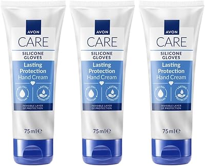 Avon Care Silicone Glove Hand Cream 3x 75ml Dry Skin Moisturiser Barrier
