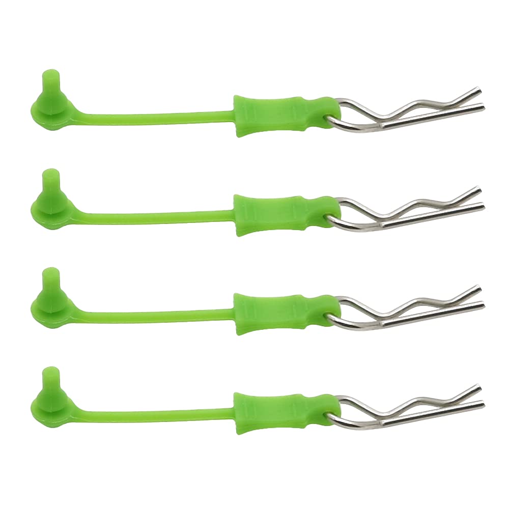 ARRMA AR390165 RC Body Clips Retainer &body clips for 1/10 ARRMA 3s&Mega Vorteks Senton Granite Big Rock Typhon etc upgraded parts 4pcs/set (Green)