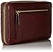 Fossil Emma Large Zip  Wallet,Wine,One Size