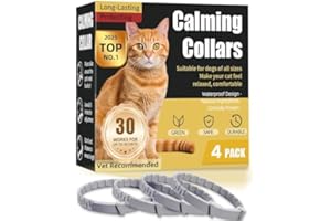 DIE-MATIC Calming Collar for Cats 4-Pack, Adjustable Water Proof Cat Pheromone Collar for Anxiety Relief, Vet-Recommended, 30-Day Stress Relief