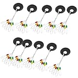 10 Pieces Fishing Tackle Multicolor Plastic Floater Bobber Stopper