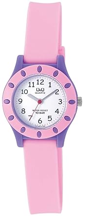 Q&Q Regular Analog White Dial Childrens Watch - VQ13J013Y