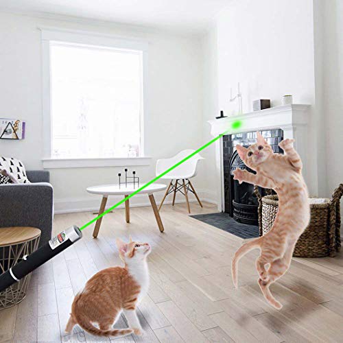 Pet Cat Catch Interactive Light Toy Multifunctional Presenter Make Your Pets Easier and More Enjoyable, Green Blue Red Powered by 2 AAA Battery (Not Included)