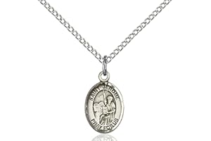 Bonyak Jewelry St. Jerome Hand-Crafted Oval Medal Pendant in Sterling Silver