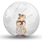 Hamster Exercise Ball Silent Hamster Wheel Small Animals Transparent Ball for Dwar Rat Relieves Boredom and Increases Activity (4.8 inch, Clear)