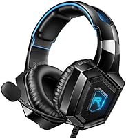 RUNMUS Gaming Headset for PS4, Xbox One, PC Headset w/Surround Sound, Noise Canceling Over Ear Headphones with Mic & LED...