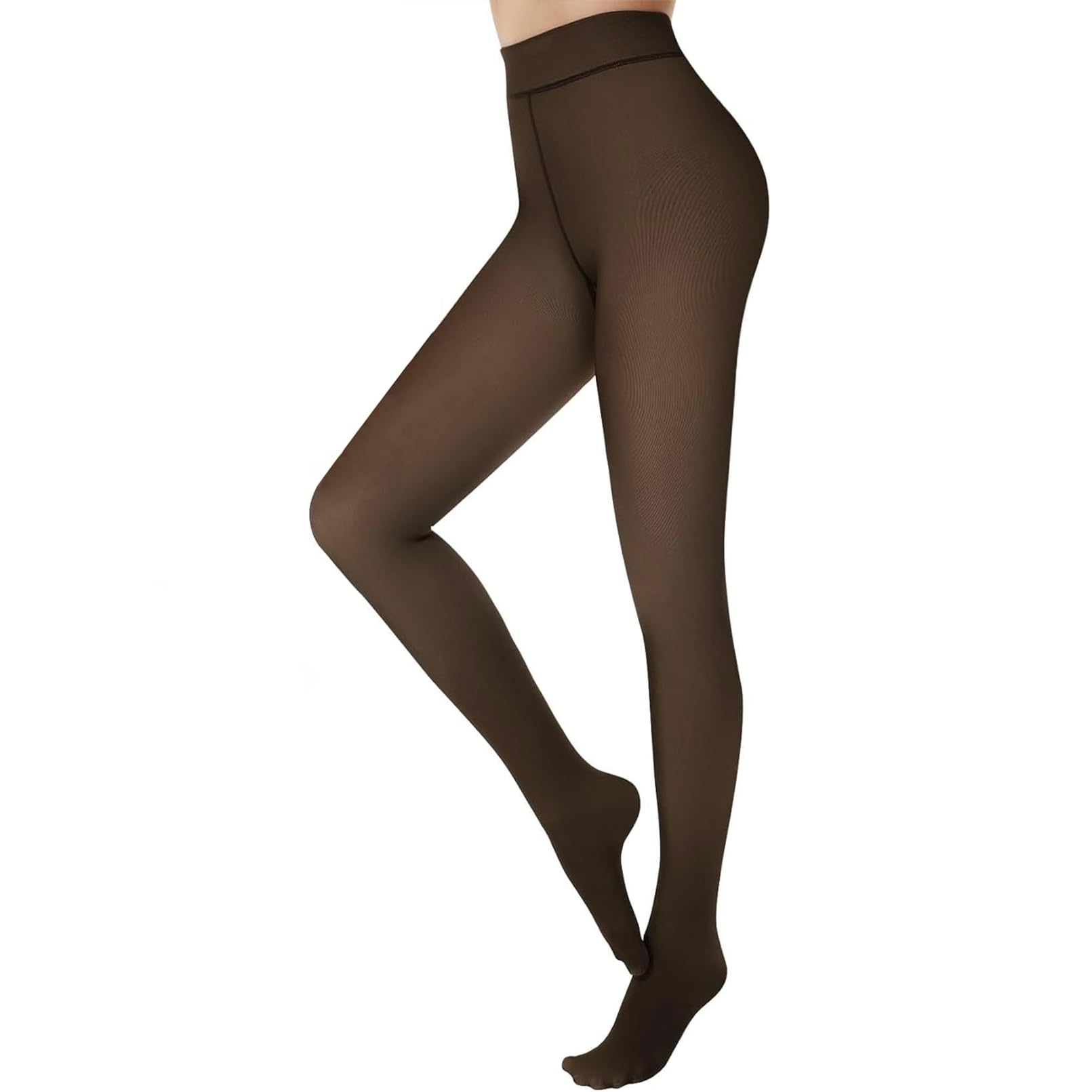 Photo 1 of Bontierie Women Fleece Lined Tights High Waisted Thermal Pantyhose Leggings Warm Thick Thermal Tights for Winter