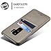 Samsung Galaxy S9 Plus Ultra Slim PU Leather Wallet Phone Case with 2 Cards Slots Phone Cover Credit Card Holder for Men / Women, 6.2 inches Gray