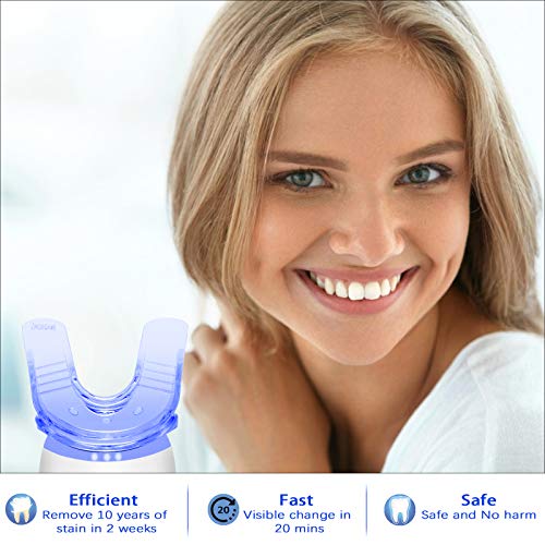 Agoal Teeth Whitening, Teeth Whitening Kit with LED Light, Non-Sensitive Teeth Whitener Pen with Tooth Whitening Gel and Soft Mouth Tray