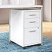 Bush Business Furniture Method 3 Drawer Mobile File Cabinet, White