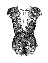 Anyou Women Lingerie V Neck Lace Body Mini Babydoll Características Pestañas hundidas XS-XXL