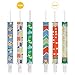 GAGAKU 3 Pack Pacifier Clip Holder for Girls and Boys Teeth Ring Toy Leash, Double-side Print Modern Design