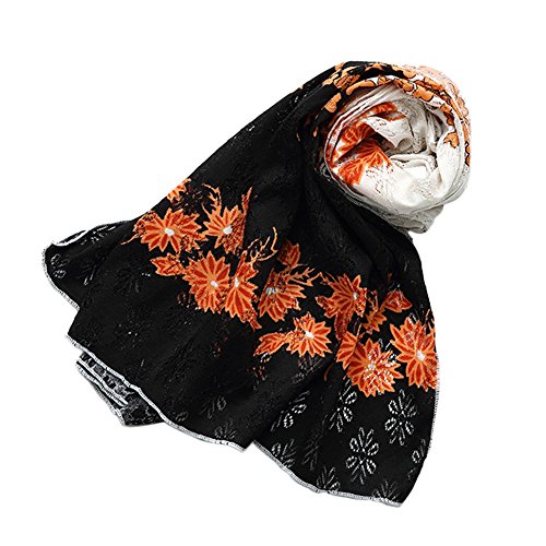 Zhengpin Lace Printed Long Jersey Hijabs Scarves Cape Shawl Ladies Wrap Hijab - Thumbnail 2