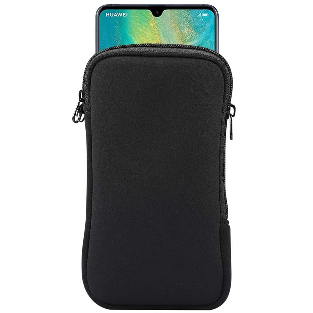 Custodia in neoprene antiurto per Samsung Galaxy Note 20 Ultra 5G, Note 10+, S20 Plus, A20s / Moto G Power/LG Stylo 5/Pixel 4 XL (nero)