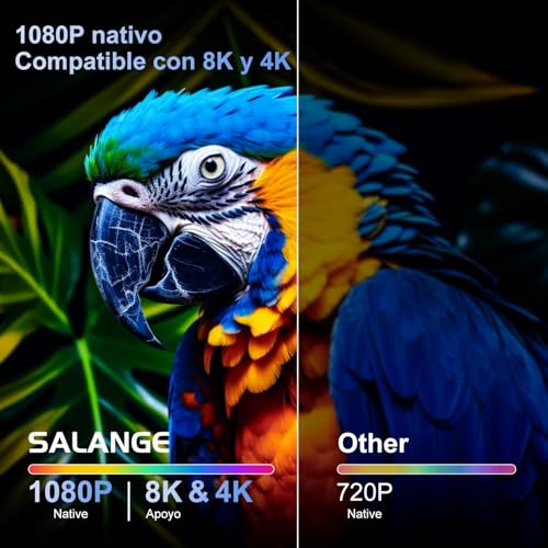Salange Proyector Portátil, Mini Proyector 4K & 8k, Proyectores Android 14 Inteligente, WiFi 6 y Bluetooth 5.2, Auto Enfoque/Keystone, 1080P FHD Smart Projector para Exterior/Cine en Casa
