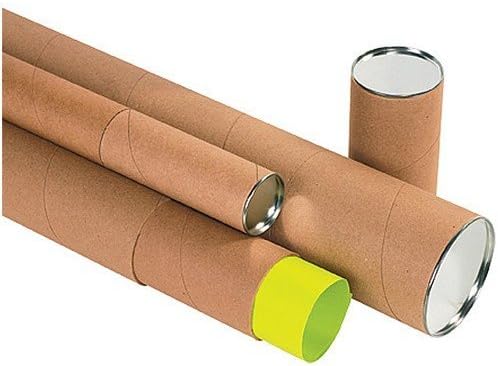 Xertas Spiral Wound Fibreboard Premium Telescoping Round Mailing Tube, 3" Diameter, Adjustable Length: 42" to 80", 0.125" Thick, Kraft (4-PACK)