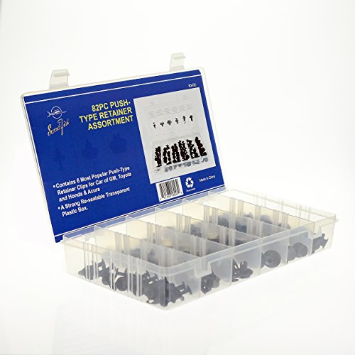 Swordfish 60430 82Pc Automotive Push Type Retainer Fastener Clip Assortment