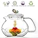 Tea Beyond Clear Glass teapot Rainbow Butterfly 24 oz/710ml Non drip Heat Resistant