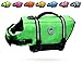 VIVAGLORY Rip Stop Dog Life Vest, Swimming Vest with Handle, Buoyancy for Doggy Puppy, Dog Life Jacket for Swimming & Boating, S, Bright Green