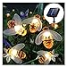 SEMILITS Solar String Lights 20LED Outdoor Waterproof Simulation Honey Bees Decor for Garden Xmas Decorations Warm White primary