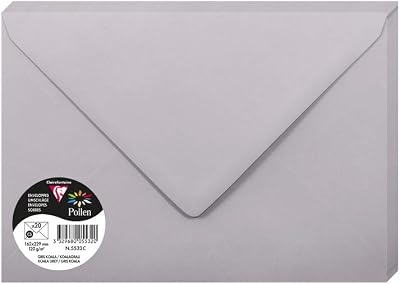 Clairefontaine 5532C Envelopes Pack C5 20 x 120gsm Koala Grey