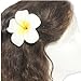 Healthcom 100 Pcs 2.4 Inch White Artificial Plumeria Rubra Hawaiian Flower Petals Hair Hat Wreath Floral Premium Hawaiian Foam Frangipani Flowers for DIY Home Beach Wedding Party Decoration