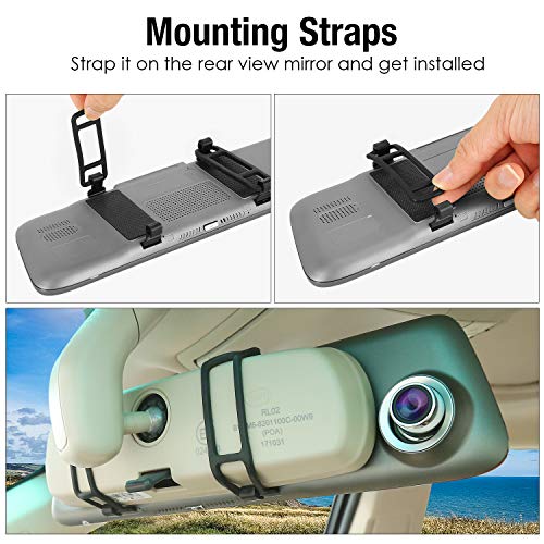 PUMPKIN Mirror Dash Cam Backup Camera 7” Touch Screen Dual Lens 1080P Front and 720P Rear with Rear View Camera, Night Vision, G-Sensor, Parking Monitor