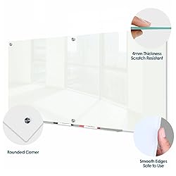 J&J worldwide Glass Dry Erase Board 6' x 3', Glass