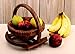Wooden Fruit Basket Stand with Handle for Display Storage Folding Collapsible Home Picnic Accessory
