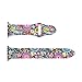 Usitek Sport Band Compatible with iWatch 44mm/42mm 40mm/38mm, Soft Silicone Sport Strap Replacement Floral Printed Bands Compatible for iWatch Series 4/3/2/1 S/M M/L for Women/Men