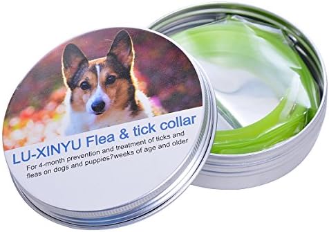 Memorygou Flea and Tick Control &amp; Prevention Collar for Small Medium Large Dog, 100% Natural Botanic Essential Oil 4 Months Long Lasting Protection Green-M