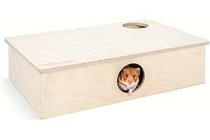 Niteangel Multi-Chamber Hamster House Maze: - Multi-Room Hideouts & Tunnel Exploring Toys for Hamster Gerbils Mice Lemmings (6-Room Large)