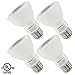 TORCHSTAR Dimmable PAR20 LED Light Bulb, 8W (50W Equivalent), 5000K Daylight, 580Lm, E26 Medium Base, Damp Location Available, 3 Years Warranty, Pack of 4