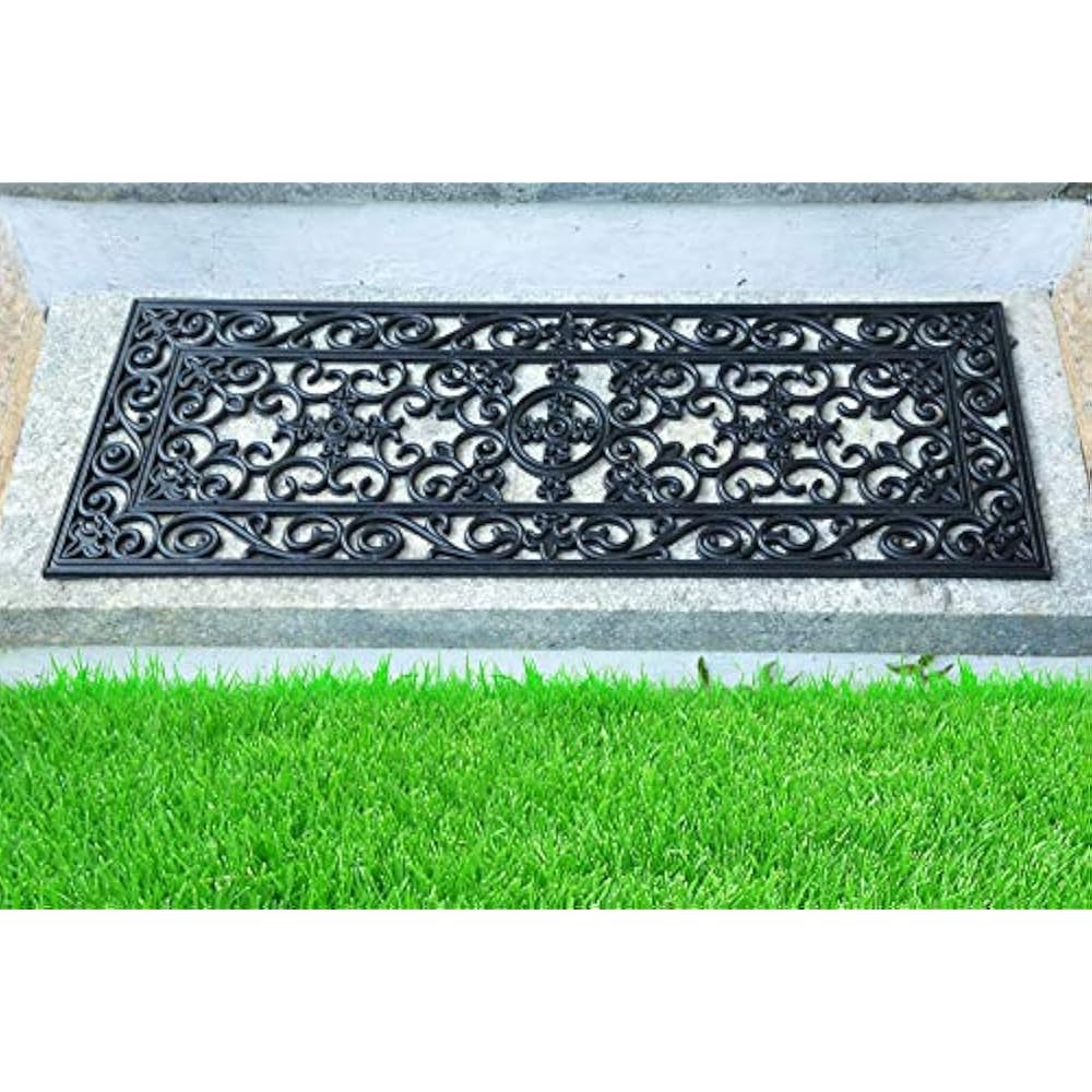  Set Of 6 Staircase Step Mat Outdoor Mats 10" X 30" Heavy Duty Rubber