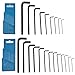 KINGFORCE 22 PC Long Arm Hex Key/Allen Wrench Set,Ball End,CRV material,Inch/Metric