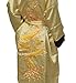 Chinese Bath Robe with Really Big Dragon in Both Side Gold and Black